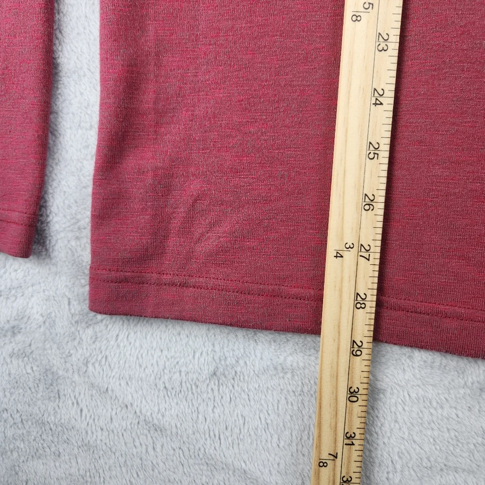 The North Face Shirt Men' Red Heather Long Sleeve Pullover Size L Large